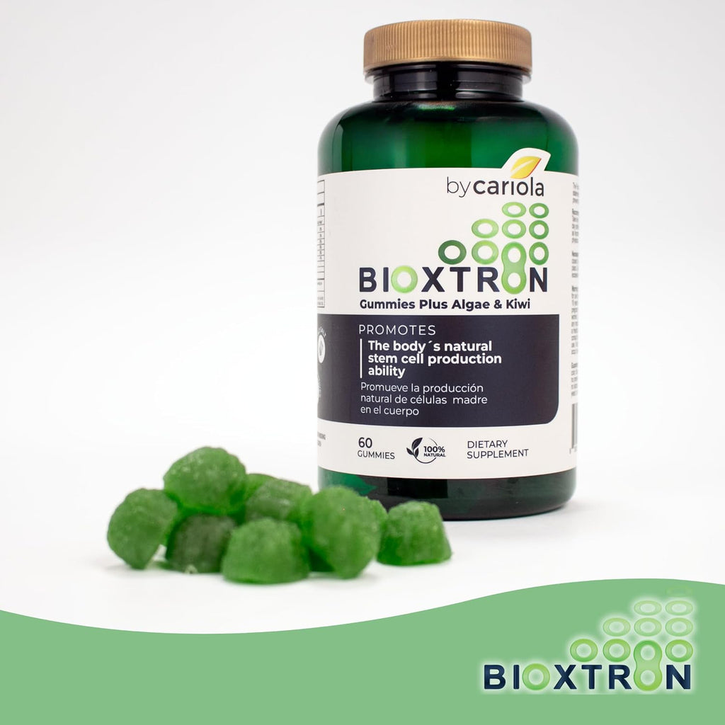 Bioxtron Gomitas de Células Madre - Espirulina, Vitaminas B y Magnesio - 60 Unidades
