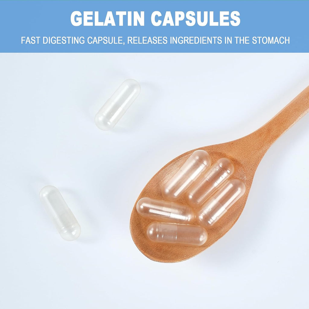 Cápsulas de Gelatina Vacías Tamaño 00 Separadas - 5000 Unidades