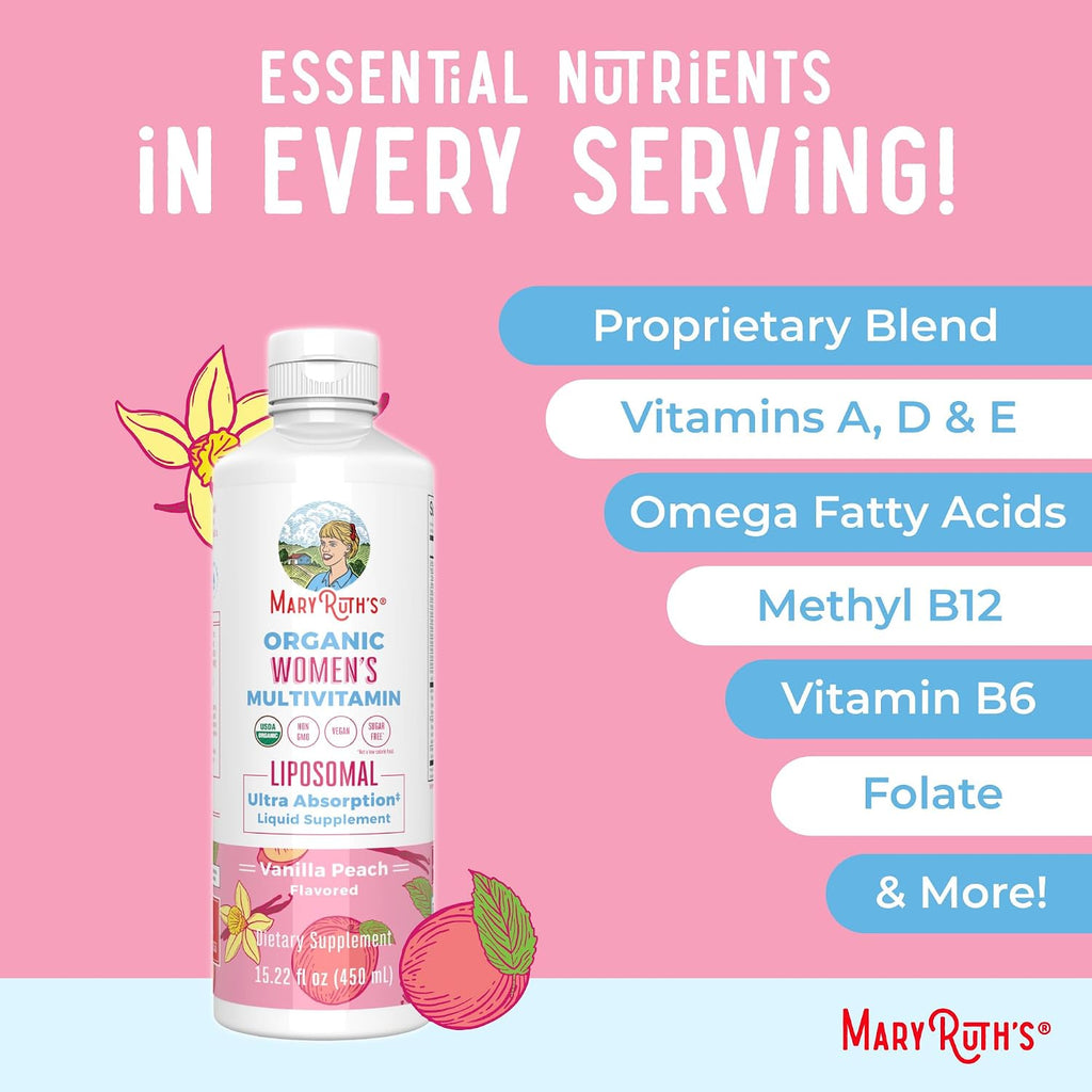 MaryRuth’s Organic Women’s Multivitamin Liposomal - Multivitamínico Líquido para Mujeres