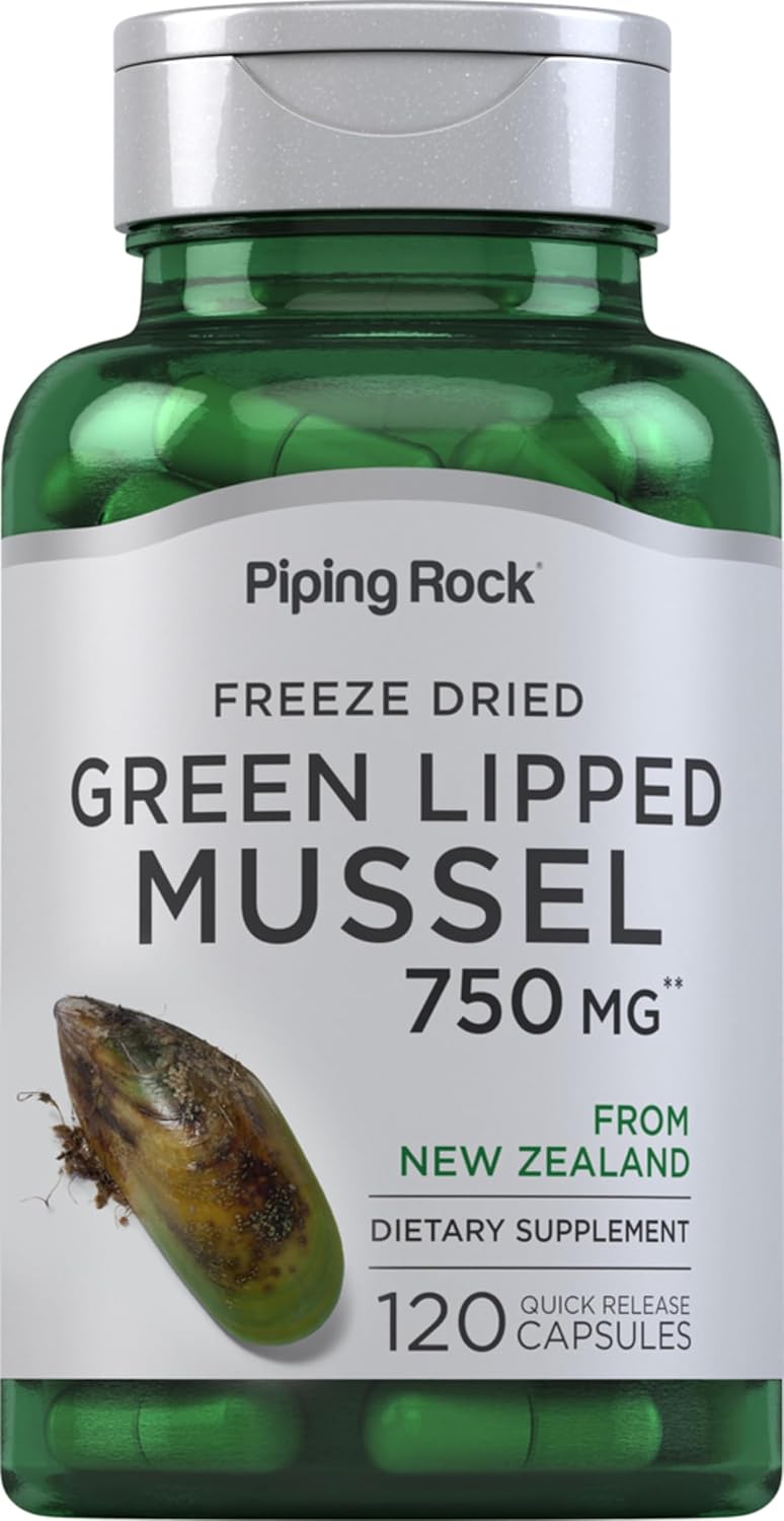 Piping Rock Mejillón de Labio Verde Liofilizado | 120 Cápsulas