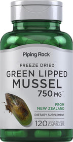 Piping Rock Mejillón de Labio Verde Liofilizado | 120 Cápsulas