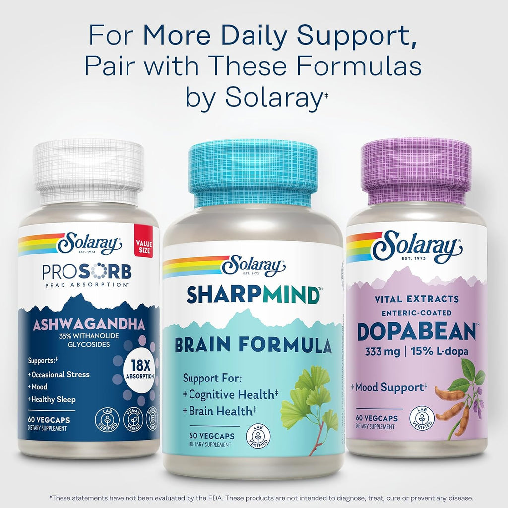 Solaray Dopabean - Mucuna Pruriens 333 mg con L-Dopa - 60 Cápsulas