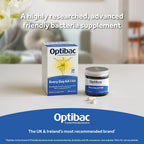 Optibac Probiotics Every Day Extra 30 Cápsulas | Probiótico Digestivo de Alta Potencia con 20 Mil Millones de UFC | Lactobacillus acidophilus NCFM | Vegano