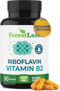 ForestLeaf Vitamina B2 Riboflavina 400 mg - 90 Cápsulas Vegetales
