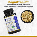 Premier Research Labs CogniTropic – Suplemento para la Memoria y Concentración, 120 Cápsulas Vegetarianas
