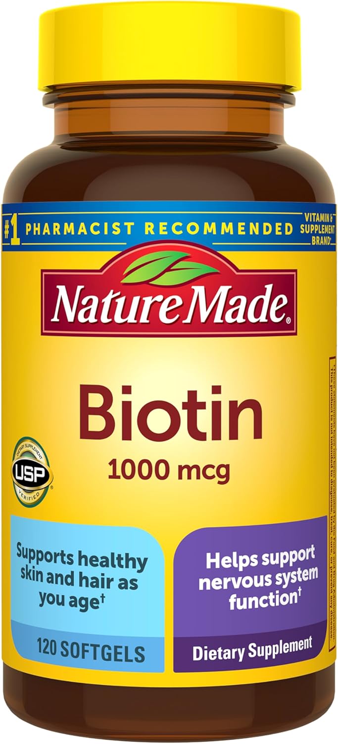 Nature Made Biotina 1000 mcg, 120 Cápsulas Blandas - Complemento Alimenticio