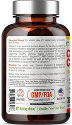 biophix Vitamin C 1000 mg - 30 Tablets - Vegan Complex with Calcium Ascorbate, Bioflavonoids, Acerola and Rutin