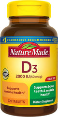 Vitamina D3 2000 UI - 220 comprimidos - Nm