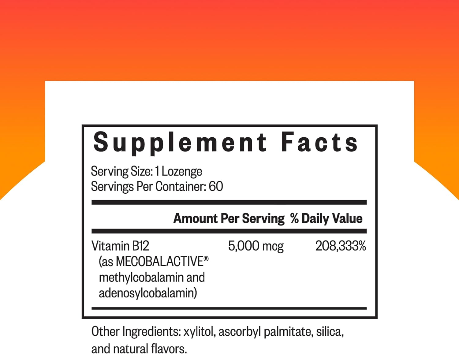 Seeking Health Methyl B12 5000 - 5000 mcg Vitamin B12 (Methylcobalamin & Adenosylcobalamin) - 60 Lozenges