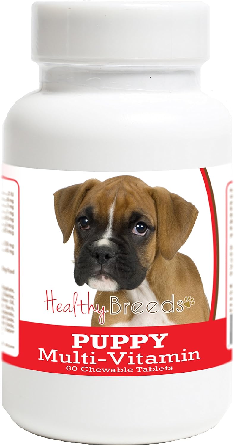 Healthy Breeds Multivitamínico en Comprimidos para Cachorros Boxer, 60 unidades