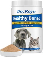 Doc Roy’s Healthy Bones Suplemento de Calcio y Fósforo para Cachorros, Perros, Gatitos y Hembras Lactantes, 700g