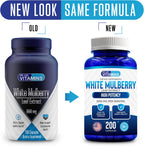 White Mulberry 1000mg 200 Cápsulas Veganas – Extracto de Hoja de Morera Blanca