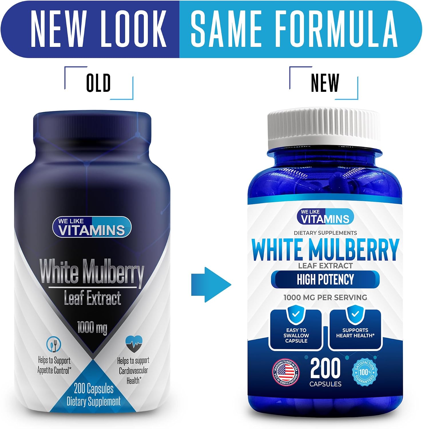 White Mulberry 1000mg 200 Cápsulas Veganas – Extracto de Hoja de Morera Blanca