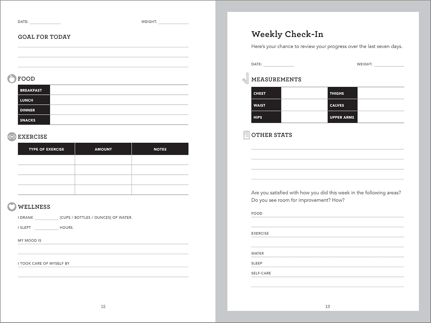 Training for a Healthy Life: A Daily Food and Fitness Journal