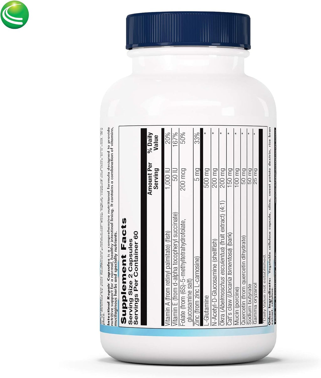Nutra BioGenesis Cápsulas de Reparación Intestinal - 120 Cápsulas