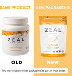 Zurvita Zeal for Life Wellness Drink Mix - Sabor Mango - Sin Gluten, Vegano, con Biotina, Vitaminas B12, C, D, E, Hierro, Magnesio - 30 Porciones (420g)