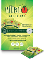 Vital All-in-One Daily Powdered Supplement - Mezcla de Super Greens en Polvo con Probióticos y Antioxidantes - 300 g