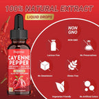 Buporai Gotas de Cayena, Extracto Líquido de Cayena para el Bienestar General, 60 ml, con Vitamina D3 K2 y Remolacha