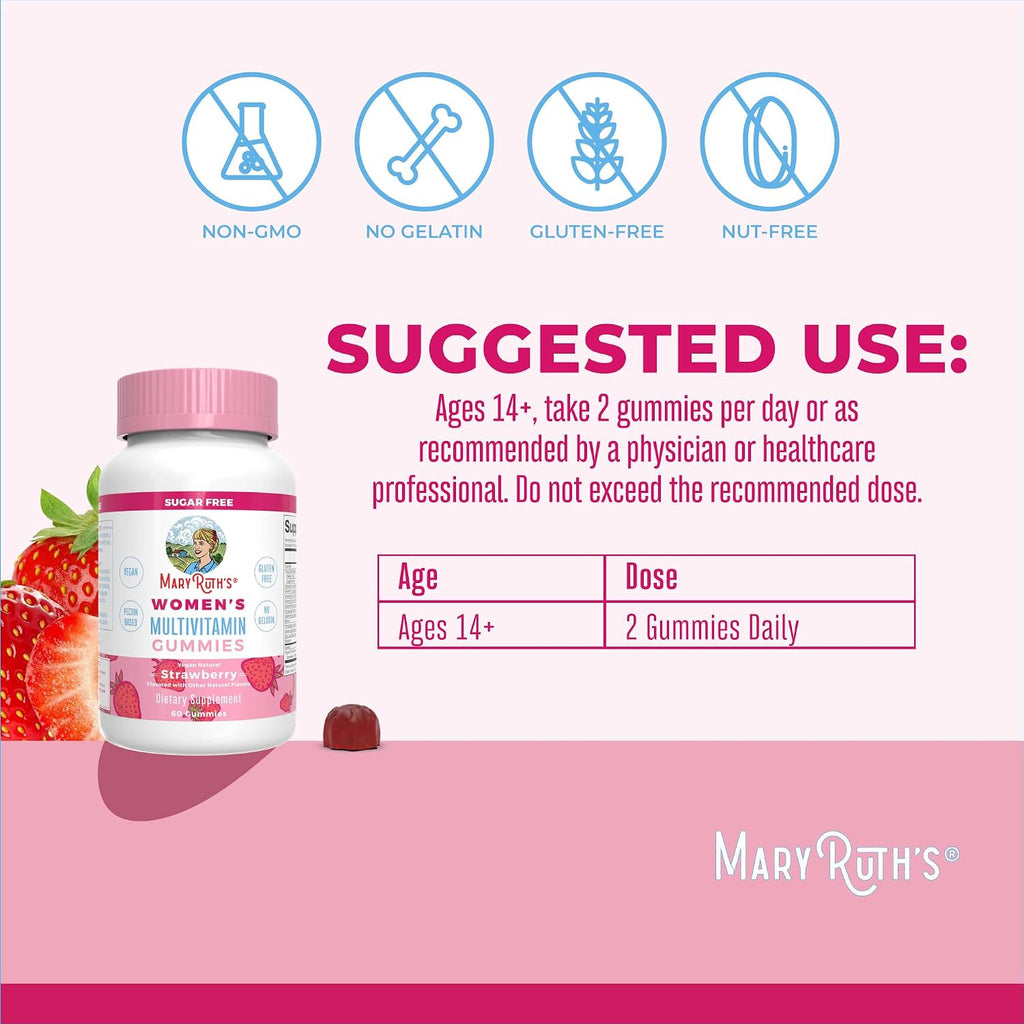 MaryRuth Organics Women's Immune Support Multivitamin Gummies - 60 Gominolas
