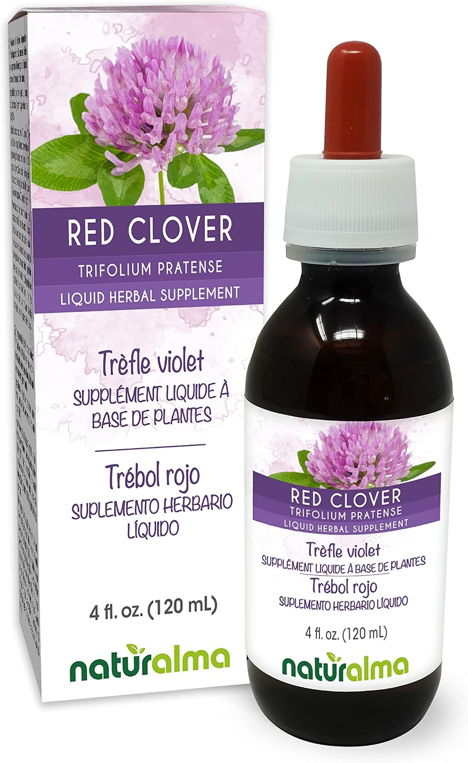 Naturalma Trébol Rojo (Trifolium pratense) Extracto Líquido Sin Alcohol - 118 ml