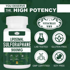 Suplemento de Sulforafano Liposomal 900mg con Extracto de Brócoli