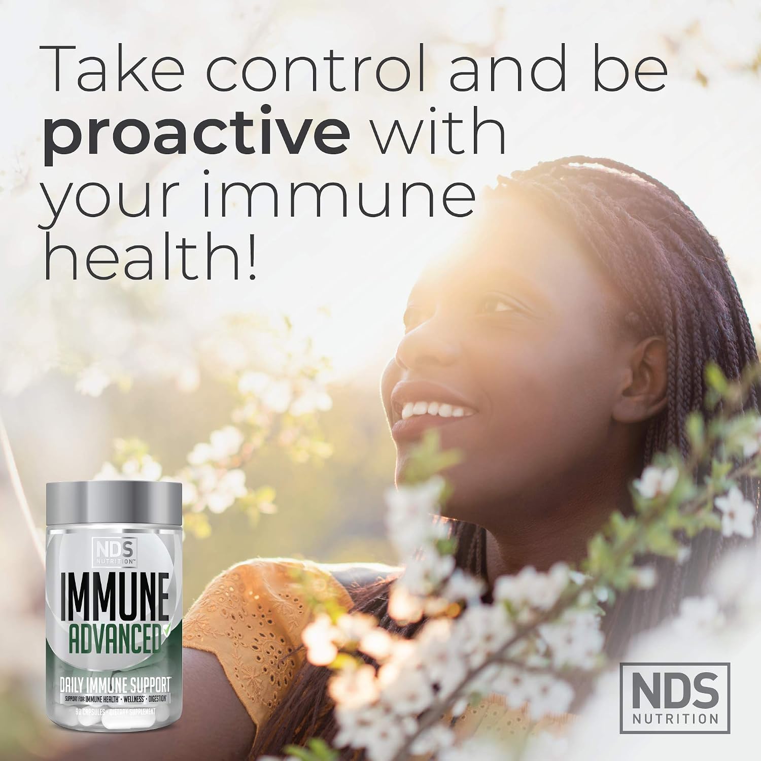 FitLife Brands Advanced Immune Booster – Defensa Inmunológica con Saúco, Vitamina C, Vitamina D, Zinc y Probiótico (90 Cápsulas)