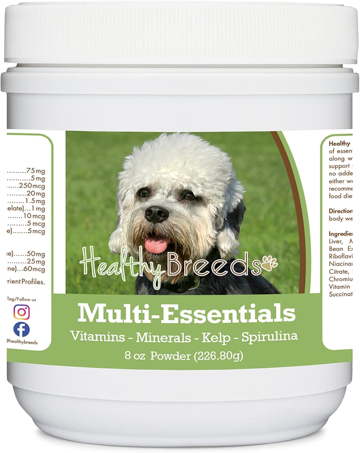 Healthy Breeds Multi-Essentials Powder for Dogs - Suplemento de Vitaminas, Minerales y Antioxidantes - 227 g (8 oz)