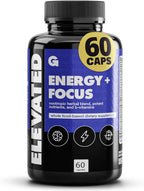 Gains in Bulk Elevated Nootropic Herbal Energy Suplemento Energético y de Enfoque, 60 Cápsulas