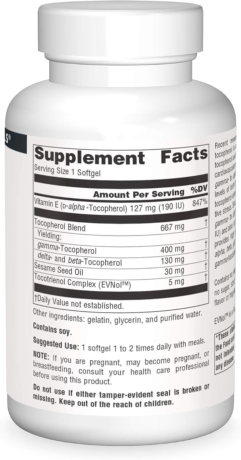 Source Naturals Complejo Gamma E 400 mg – 120 Cápsulas Blandas