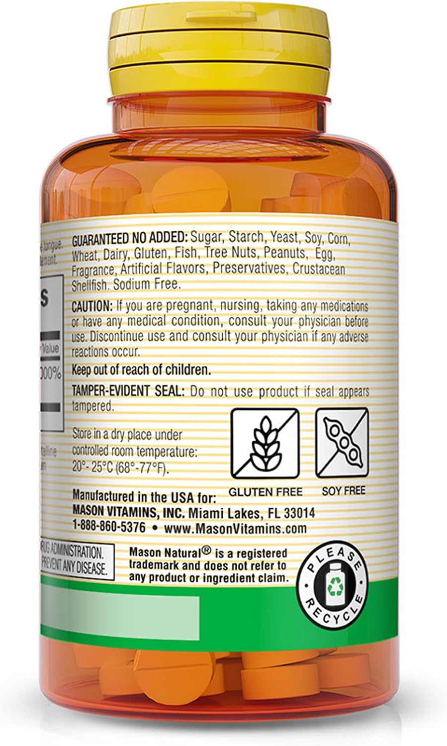 Mason Natural Vitamina B12 3000 mcg - Tabletas Sublinguales de Disolución Rápida, Sabor Frambuesa, 100 Tabletas