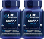 Life Extension Taurina 1000 mg, 90 Vegetarian Capsules (2-Pack)