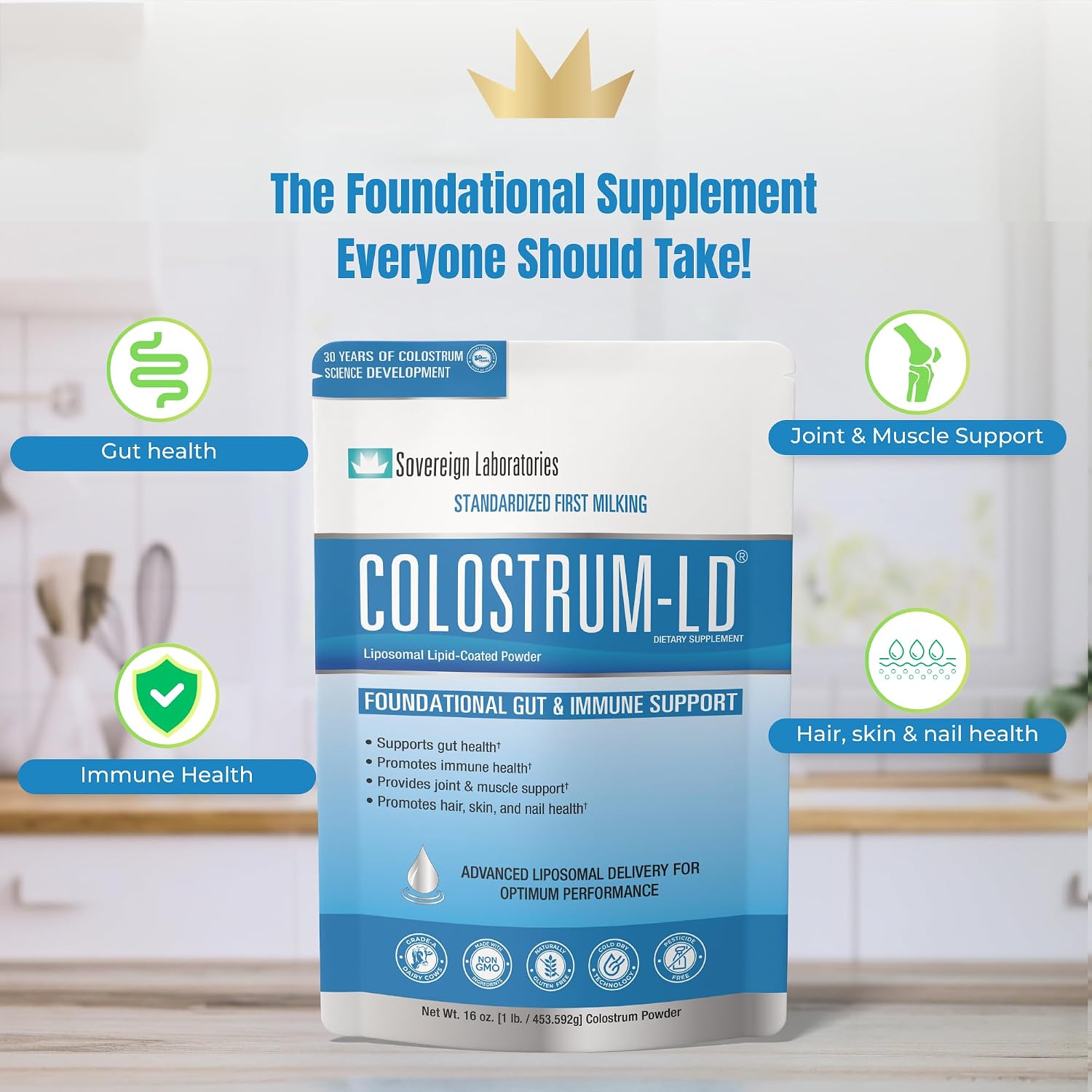 Colostrum-LD en Polvo Liposomal - 90 Porciones (454g)