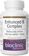 Bioclinic Naturals Enhanced B Complex 60 Softgels - Biológicamente Activo con Quatrefolic Folate