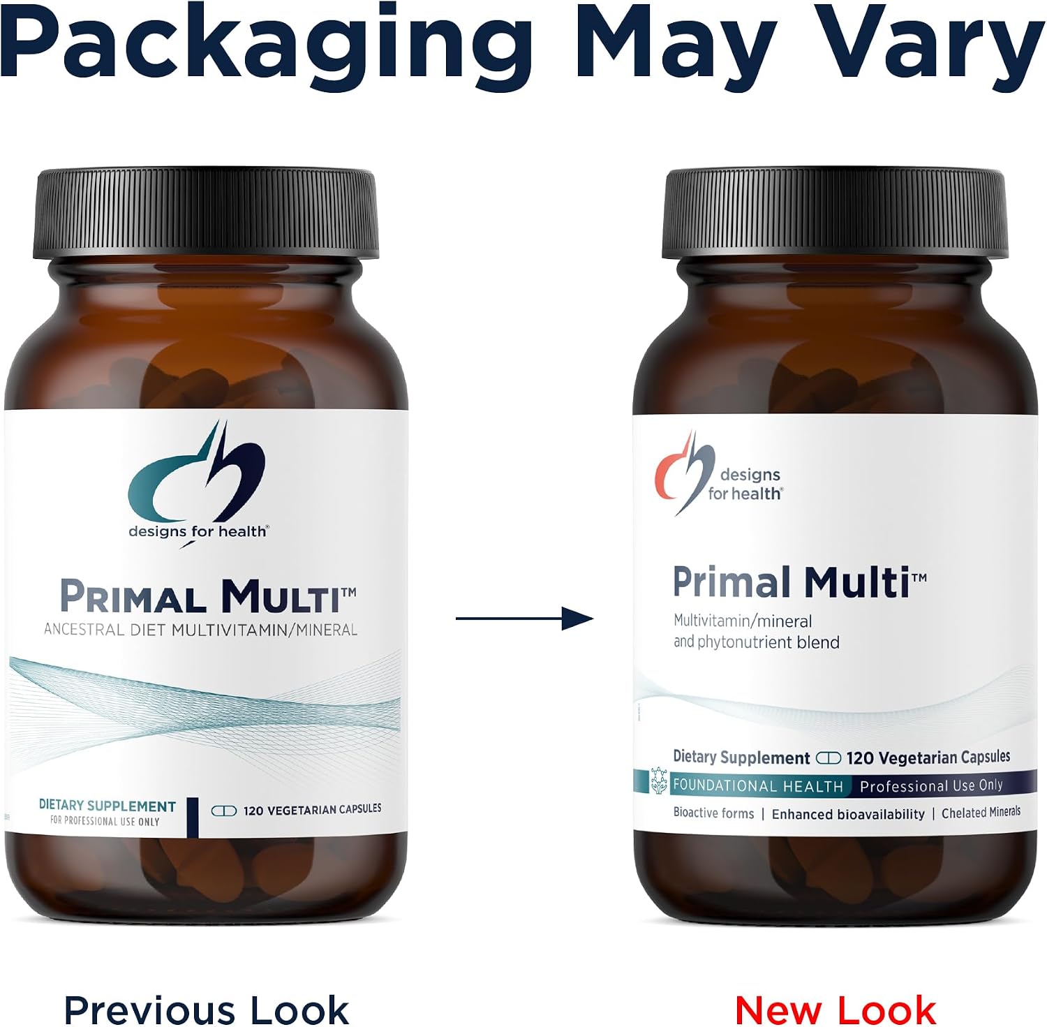 Designs for Health Primal Multi – Multivitamínico Paleo con Folato, Tocotrienoles, Luteína y Brocoli Semilla (120 Cápsulas)