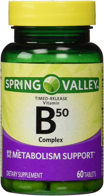 Spring Valley Complejo B B50, Liberación Prolongada, 60 Comprimidos – Image 1