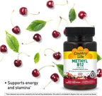Country Life Methyl B12, Supports Energy and Vitality, 1000mcg, 60 Tablets, Certified Gluten-Free and Vegan