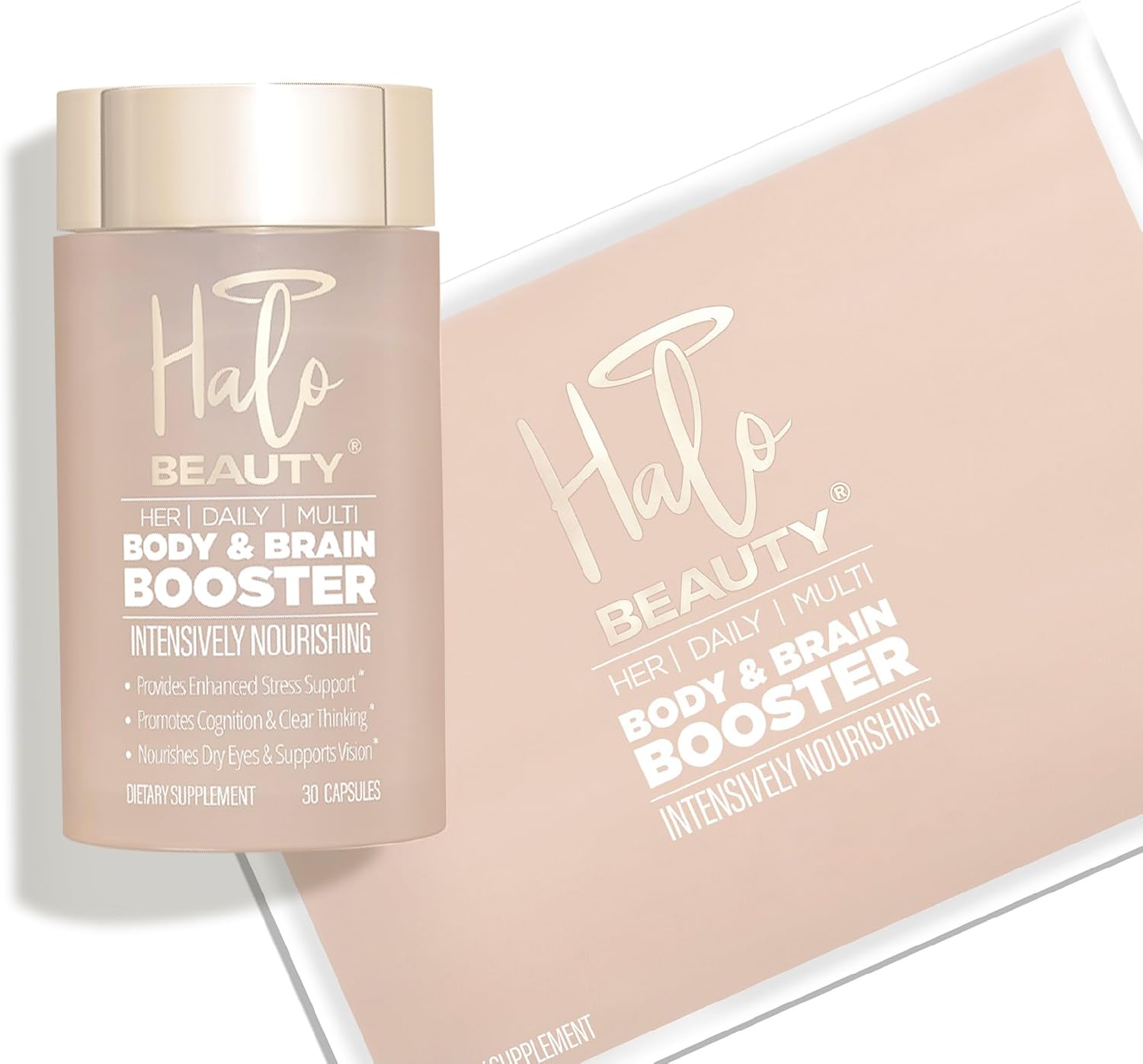 Halo Beauty Her Daily Multi | Multivitamínico para Mujeres | Energía, Claridad Mental y Bienestar con B6, D3 y Zinc | Cápsulas Veganas | 1 Mes