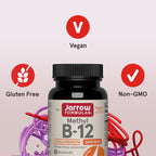 Jarrow Formulas Metil B12 2500 mcg – 100 Comprimidos Masticables Sabor Tropical