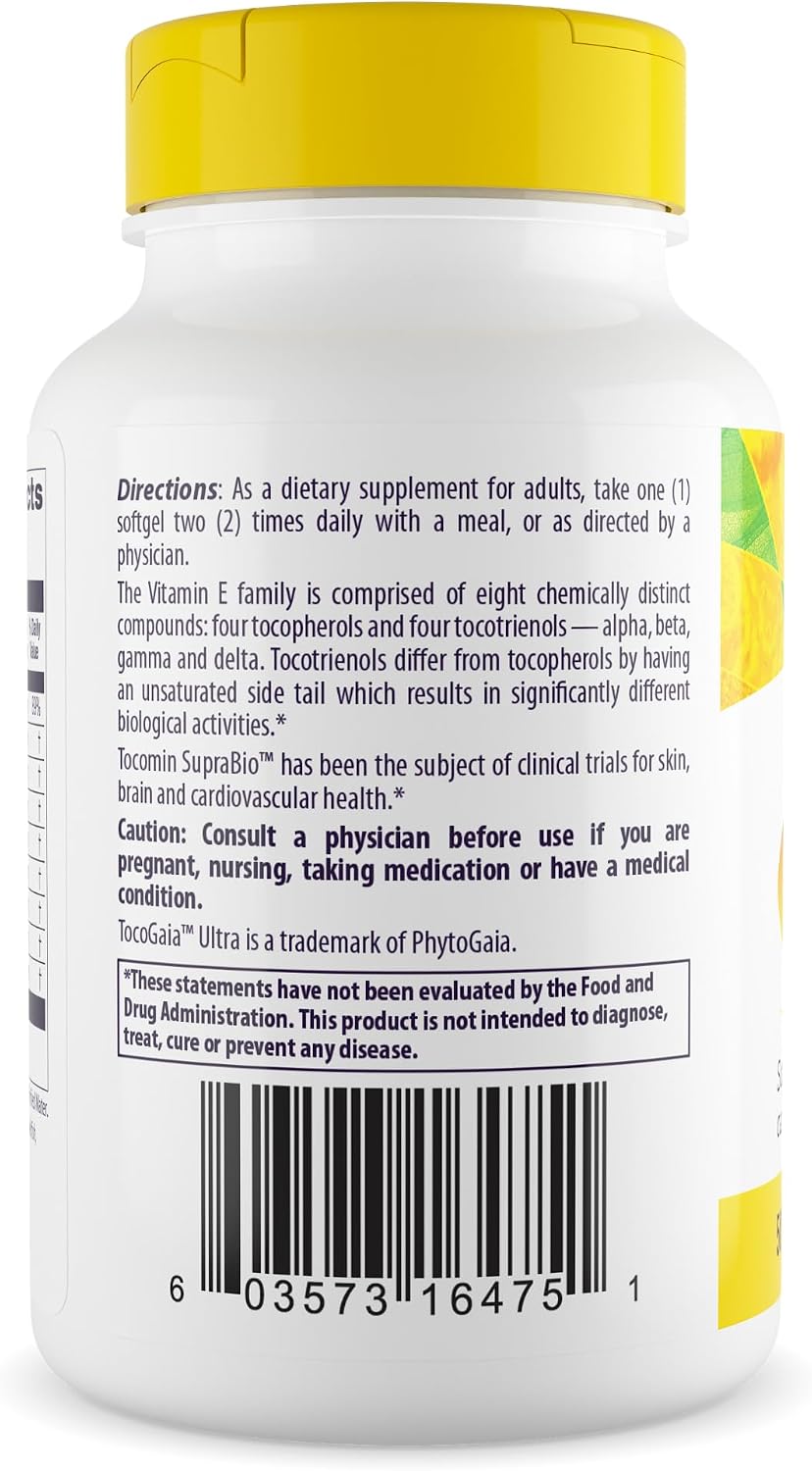 Healthy Origins Tocomin SupraBio Tocotrienoles 50 mg - 60 Cápsulas Blandas
