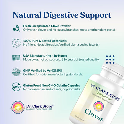 Dr Clark Store Clavo Suplemento 500mg – Cápsulas de Gelatina para el Bienestar Digestivo – Image 7