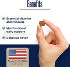 Suplemento multivitamínico para perros - 120 masticables blandos con Omega, Probióticos, Glucosamina y más - para perros pequeños, grandes y mayores