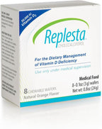 Replesta 50.000 UI Vitamina D3 (Colecalciferol) – Comprimido Masticable Semanal – Sabor Naranja Natural – 4 Unidades