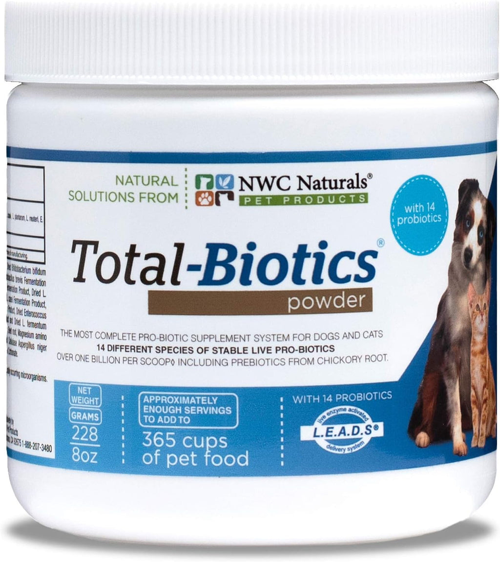 Total-Biotics Probióticos para Perros y Gatos - 365 Dosis, 8 oz