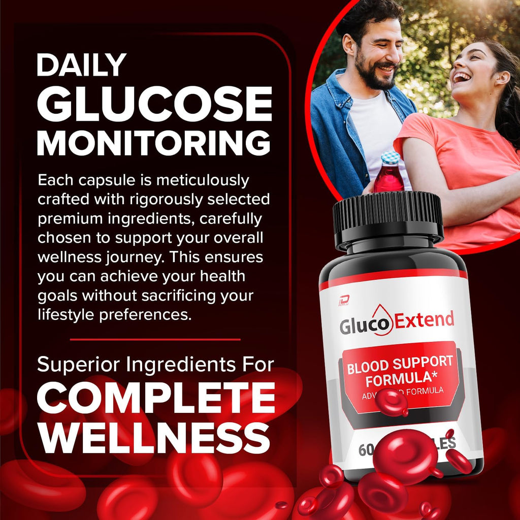 Gluco Extend Cápsulas - Suplemento Avanzado, Fórmula Natural (2 Paquetes, 120 Cápsulas)