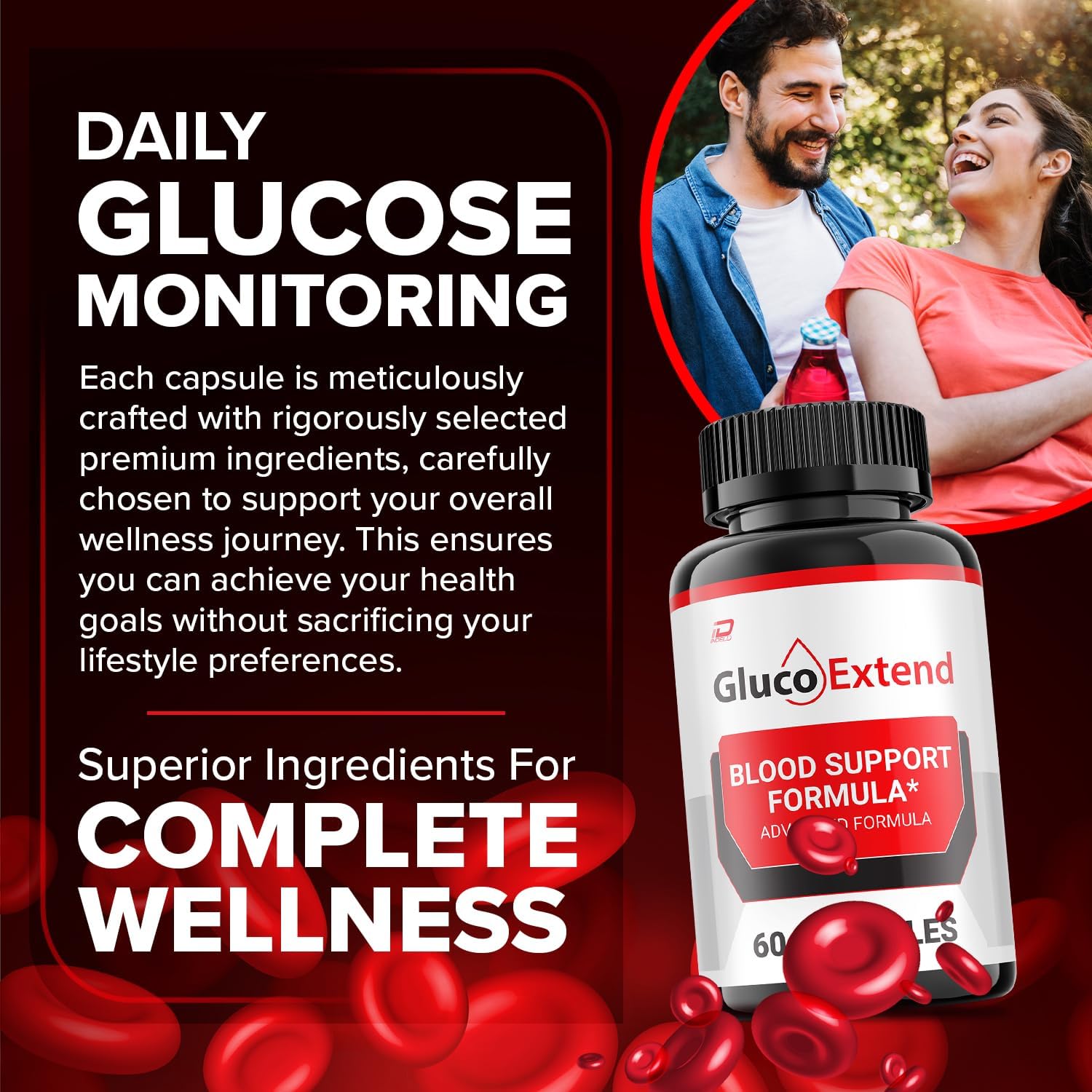 Gluco Extend Cápsulas - Suplemento Avanzado, Fórmula Natural (2 Paquetes, 120 Cápsulas)
