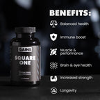 Gains in Bulk Square 1 Multivitamínico y Mineral para Hombres y Mujeres - 90 Cápsulas