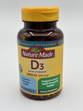Nature Made D3 Extra Strength 5000 IU 125mcg - 240 Cápsulas Blandas