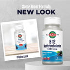 KAL Vitamina B12 Metilcobalamina 5000 mcg - 60 Pastillas Chupables Sabor Acai, Vegano, Sin Azúcar