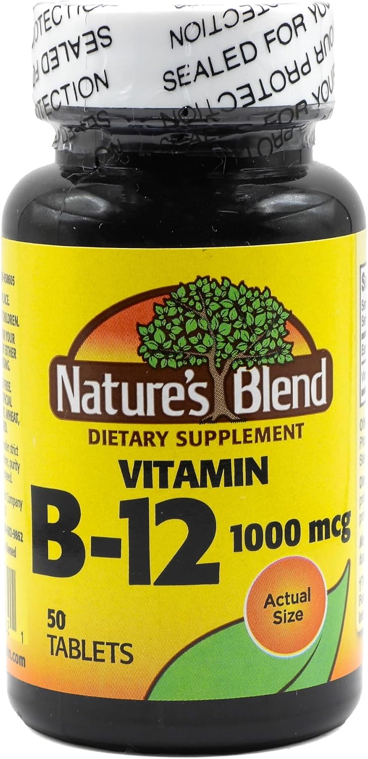 Nature's Blend Vitamina B12 1000 mcg, 50 Comprimidos