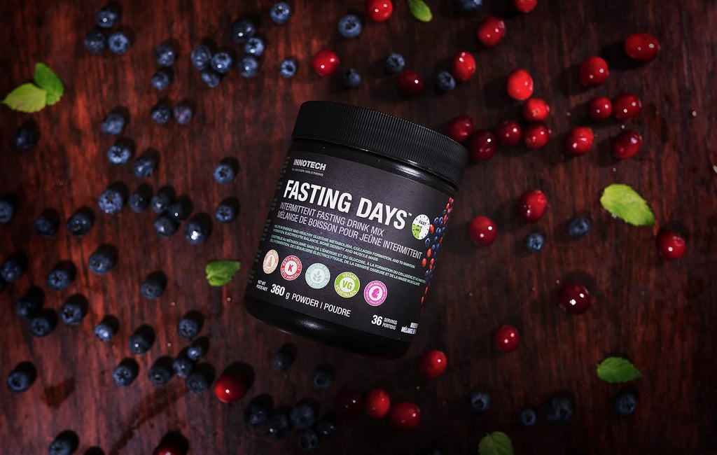 Innotech Nutrition Fasting Days Intermittent Fasting Drink Mix - Apoyo Metabólico y Electrolítico, 42 Ingredientes Esenciales, Sabor Mixed Berry, 360g